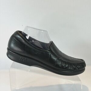 SAS Twin Women's Size 10.5S Black Leather Tripad Comfort Orthotic Slip On Shoes
